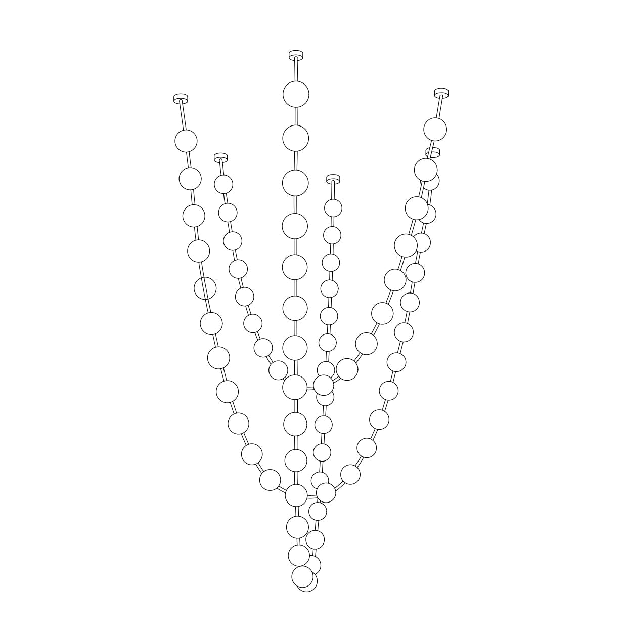 Strand Collier Aluminium Acrylique Lustre