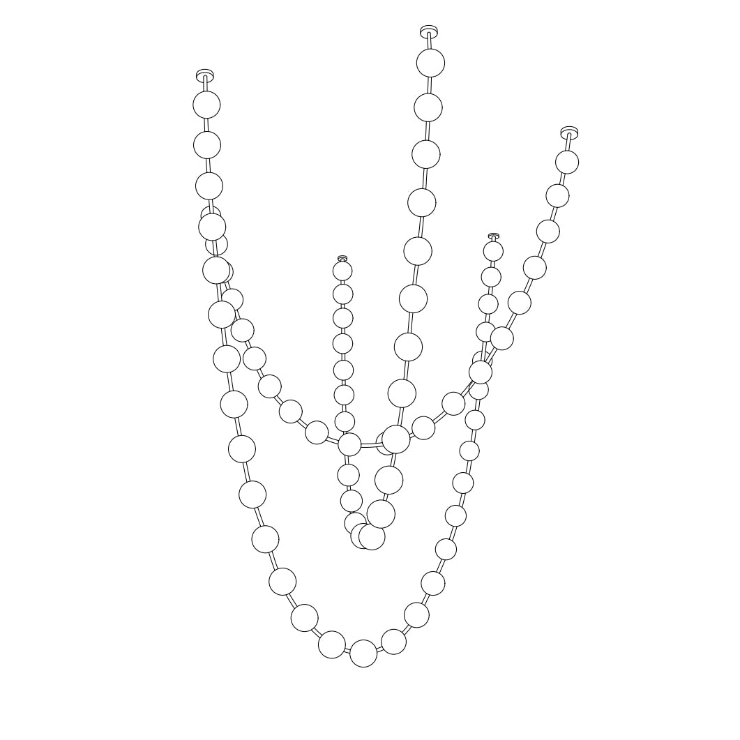 Strand Collier Aluminium Acrylique Lustre