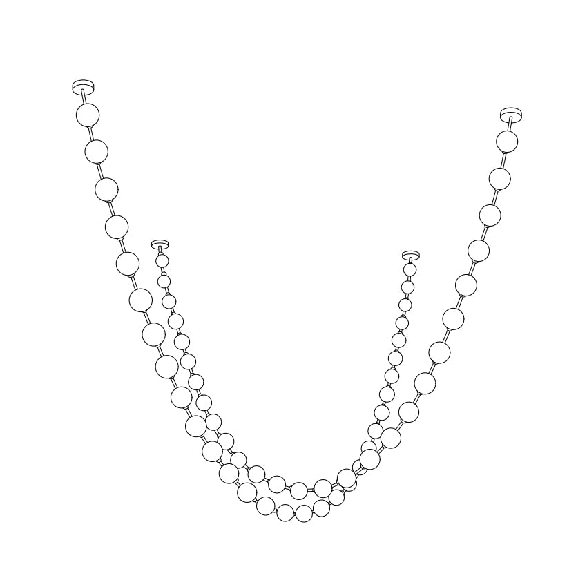 Strand Collier Aluminium Acrylique Lustre