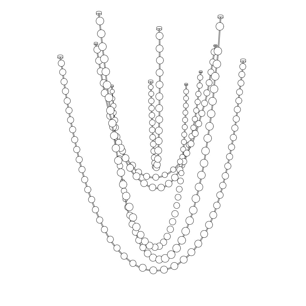 Strand Collier Aluminium Acrylique Lustre