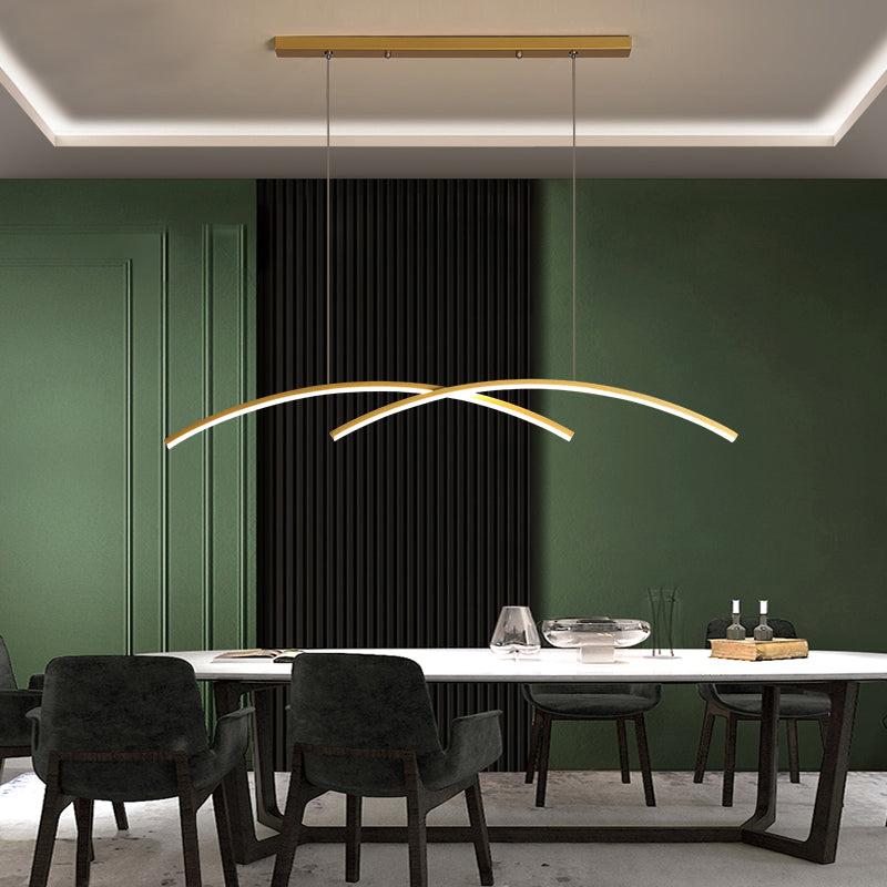 Arisha Luminaires Suspension Lineaire Minimaliste En Aluminium Pour La Cuisine Ou Salon
