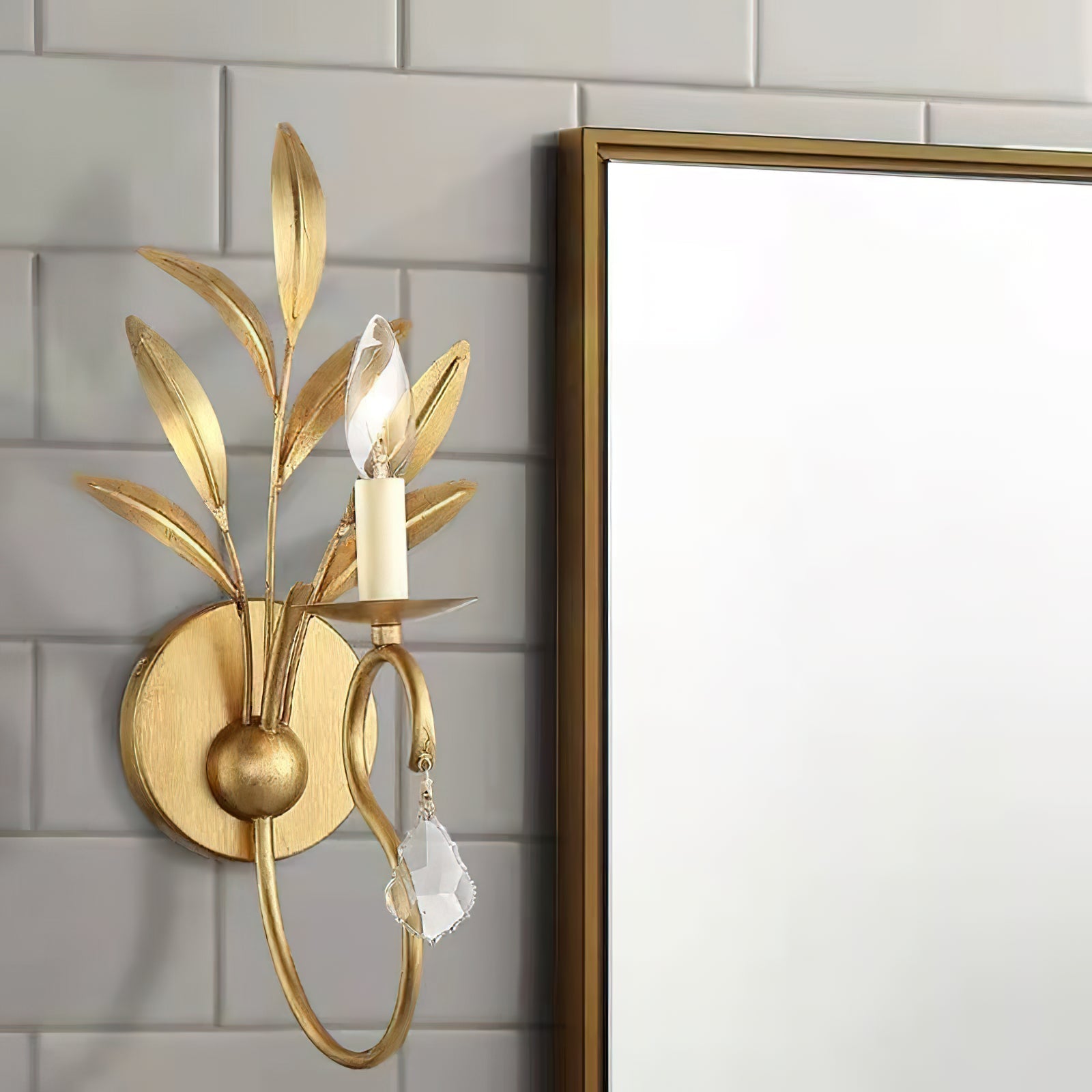 Zerinos Individual Creativity Brass Crystal Sconces Wall Lamp - Lamp Copper