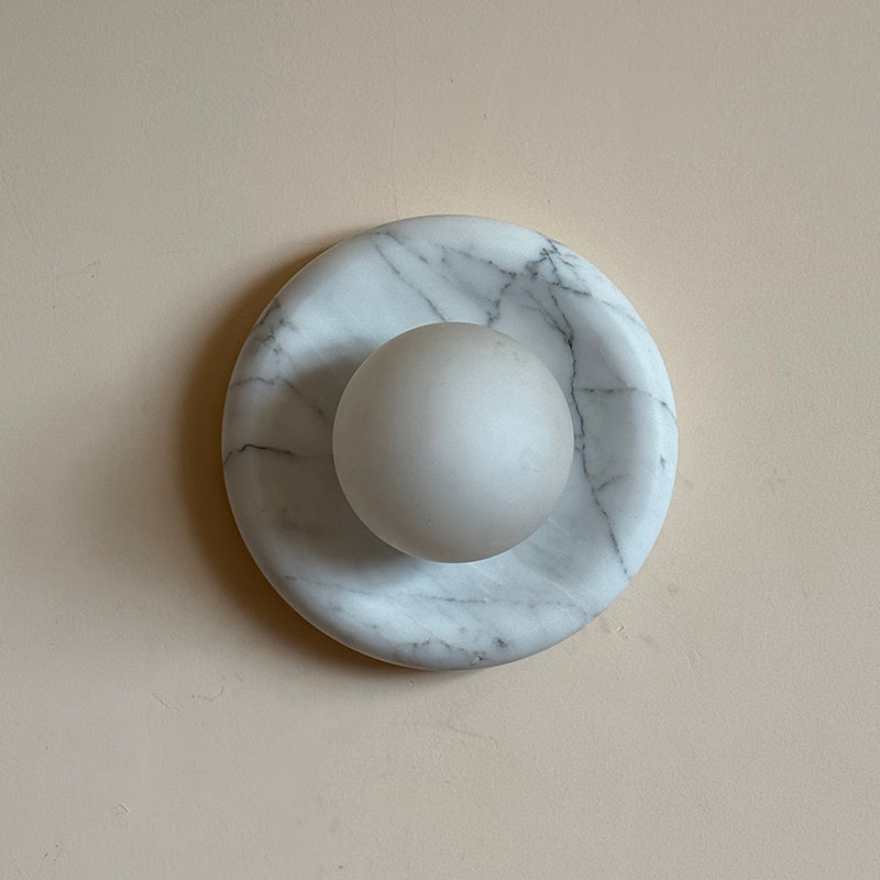 Zoraean Premium Elegance White Marble Sconce Wall Lamp - Lamp Copper