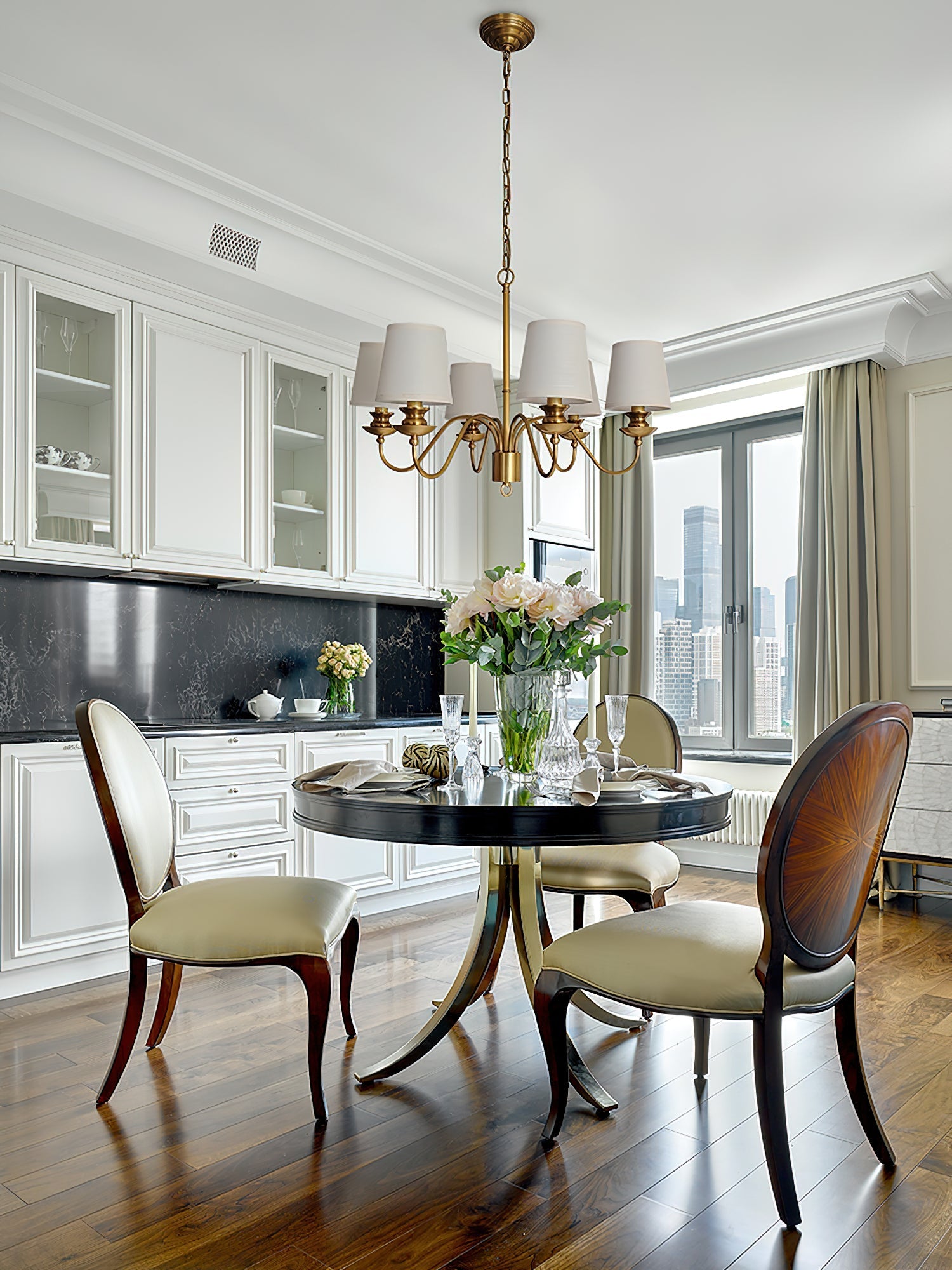 Imiryra Postmodern Luxury Brass Fabric Chandelier - Lamp Copper