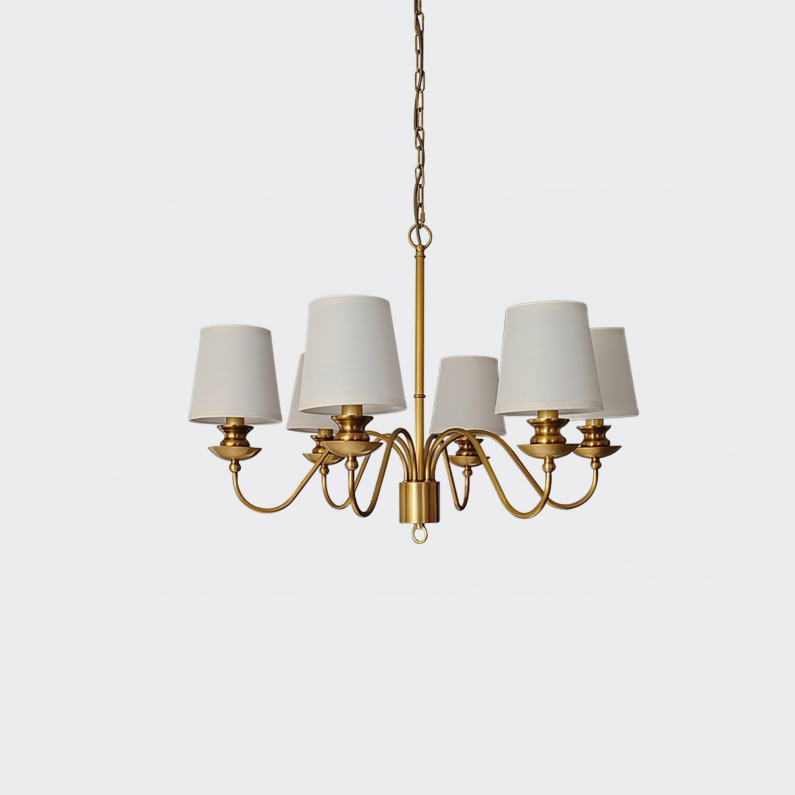 Imiryra Postmodern Luxury Brass Fabric Chandelier - Lamp Copper