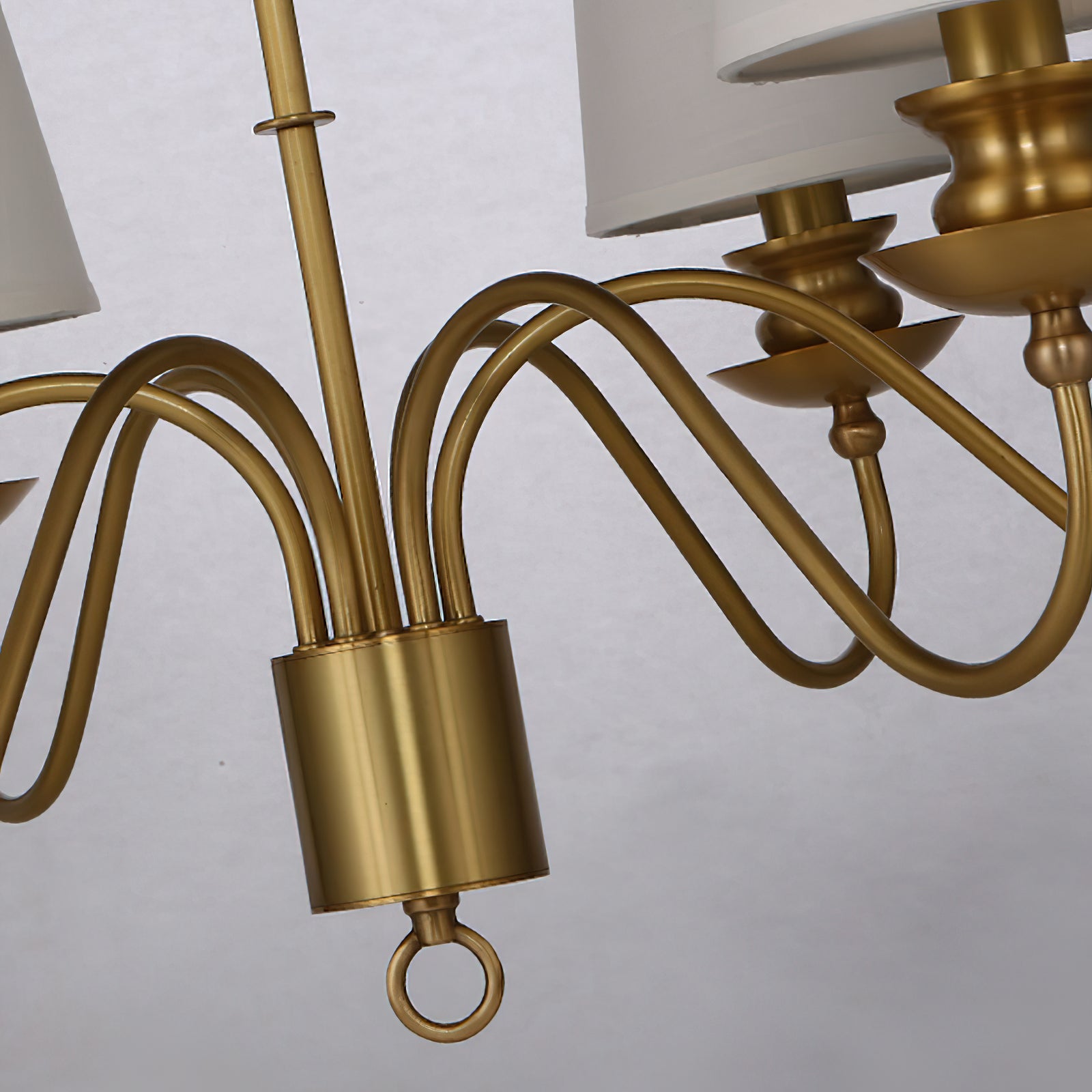 Imiryra Postmodern Luxury Brass Fabric Chandelier - Lamp Copper