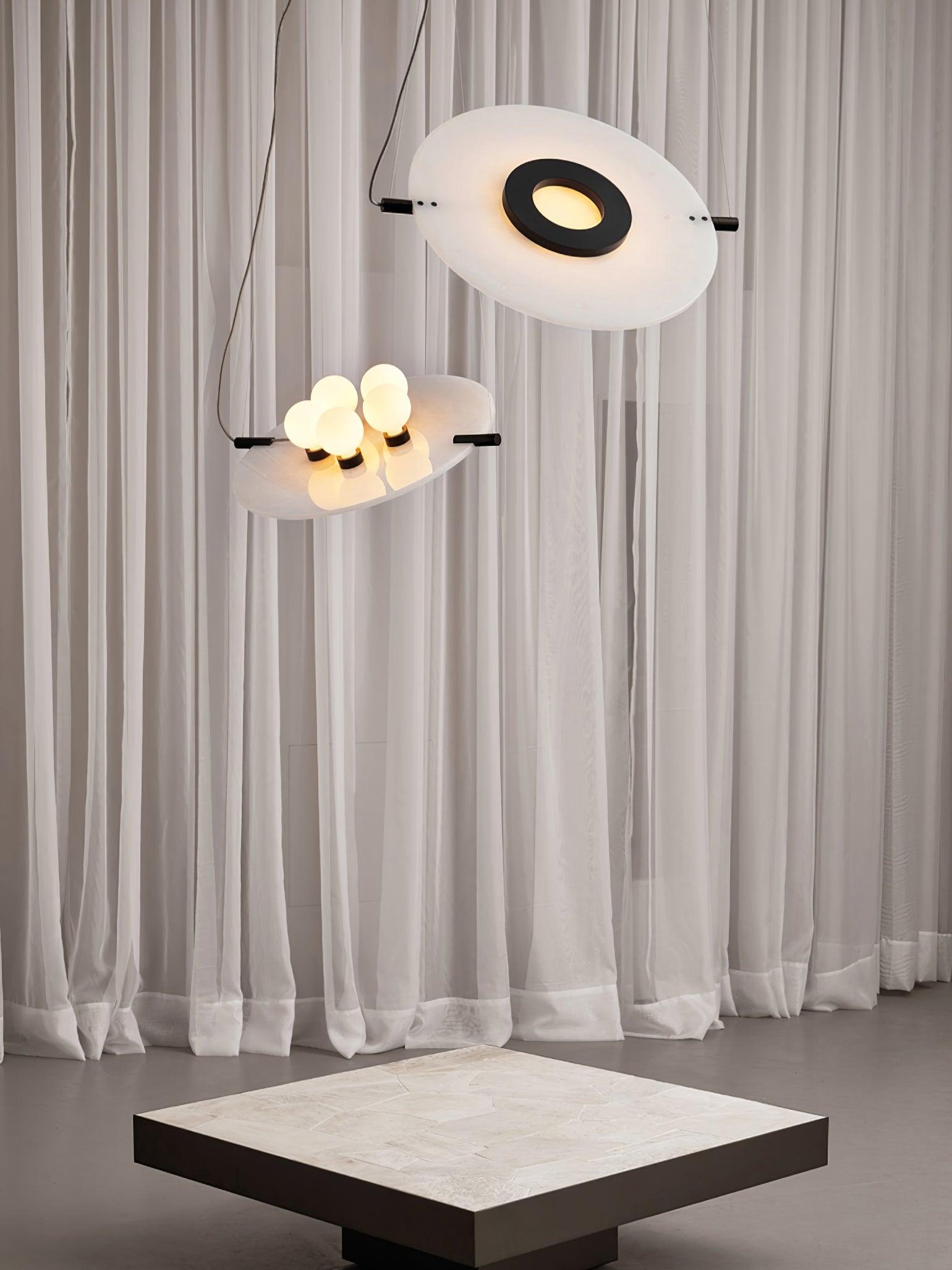 Imirila Disc Shaped Glass Pendant Light - Letslighting
