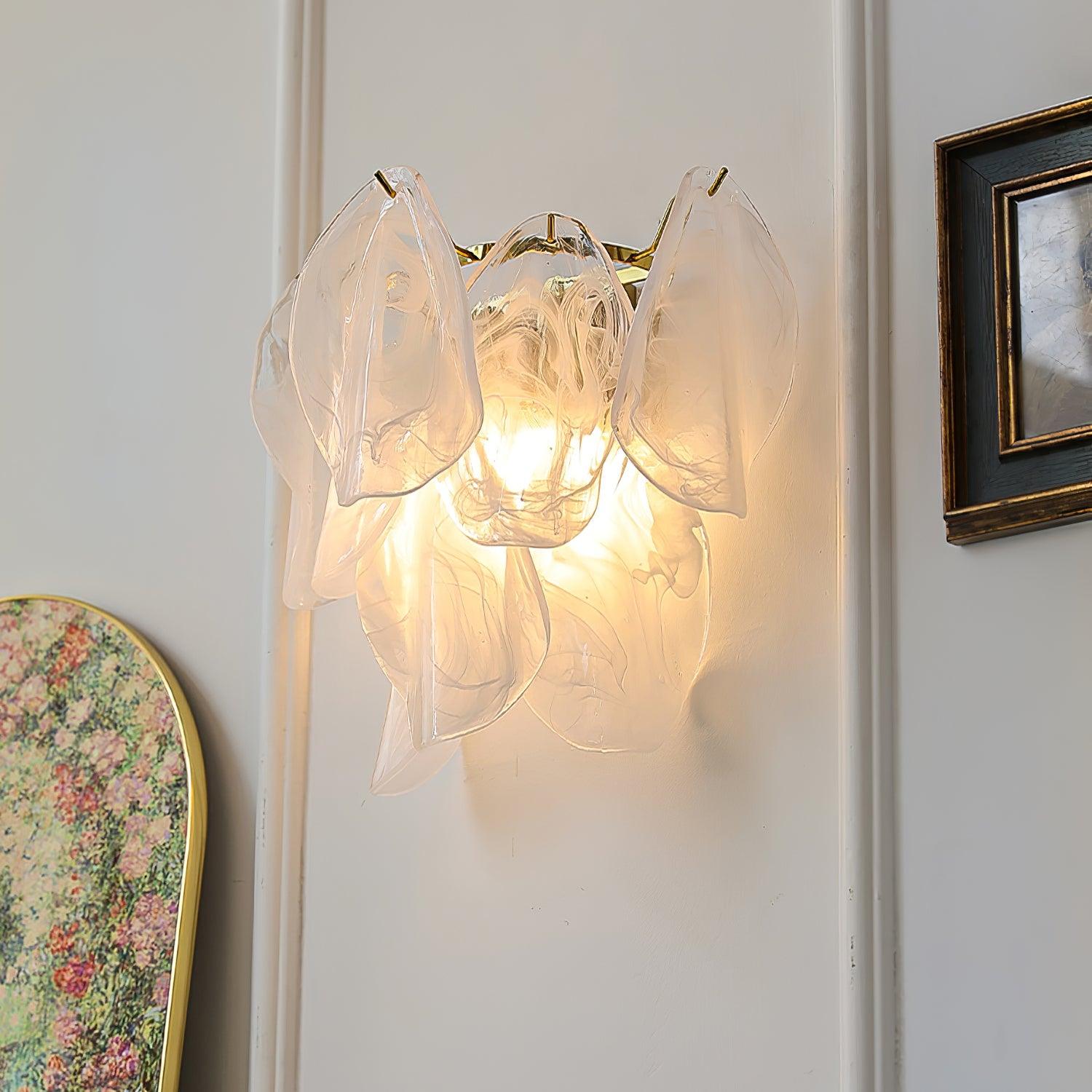 Evelo Petal Glass Wall Lamp - Letslighting