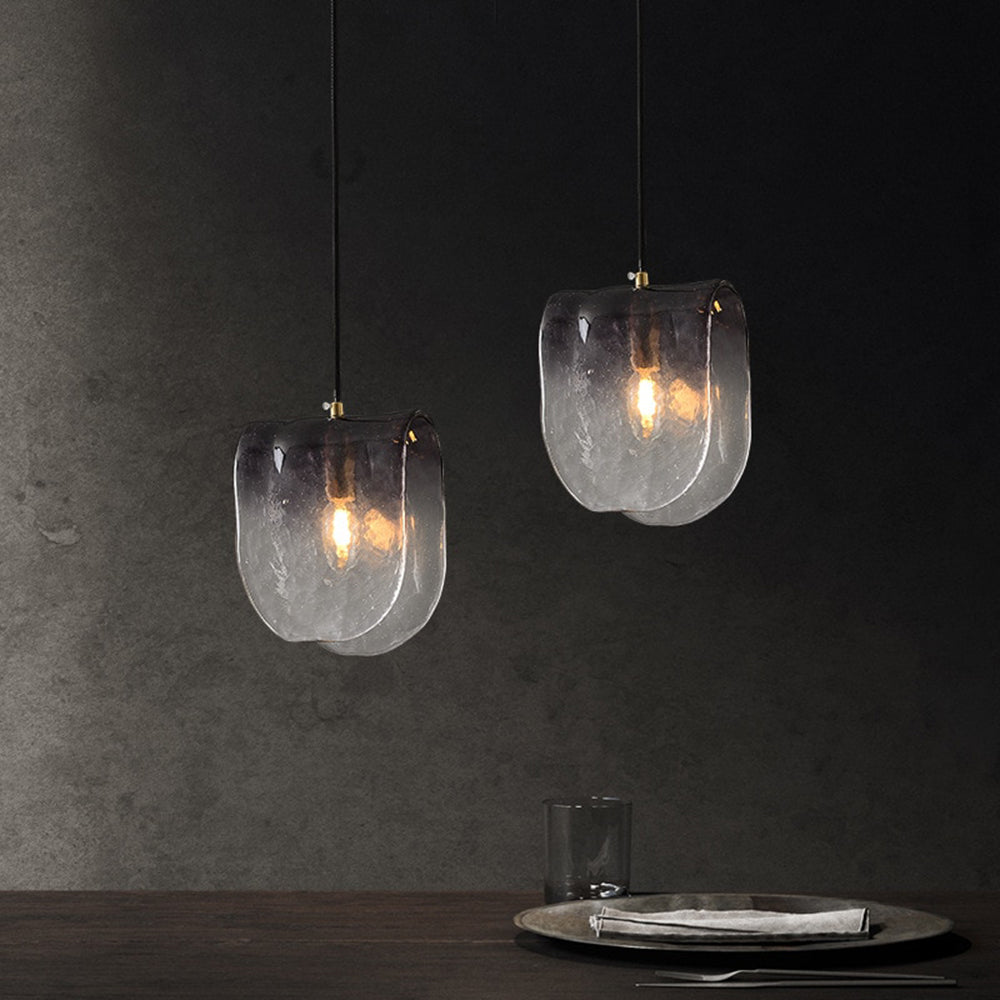 Valentina Suspension Contemporaine Métal/Verre Noir Salon