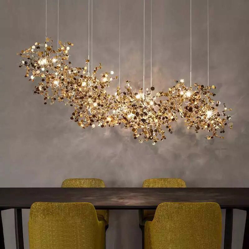 Olivia Suspension Divergence Inhabituelle, Acier Inoxydable, Or/Argent, Salle à Manger/Salon