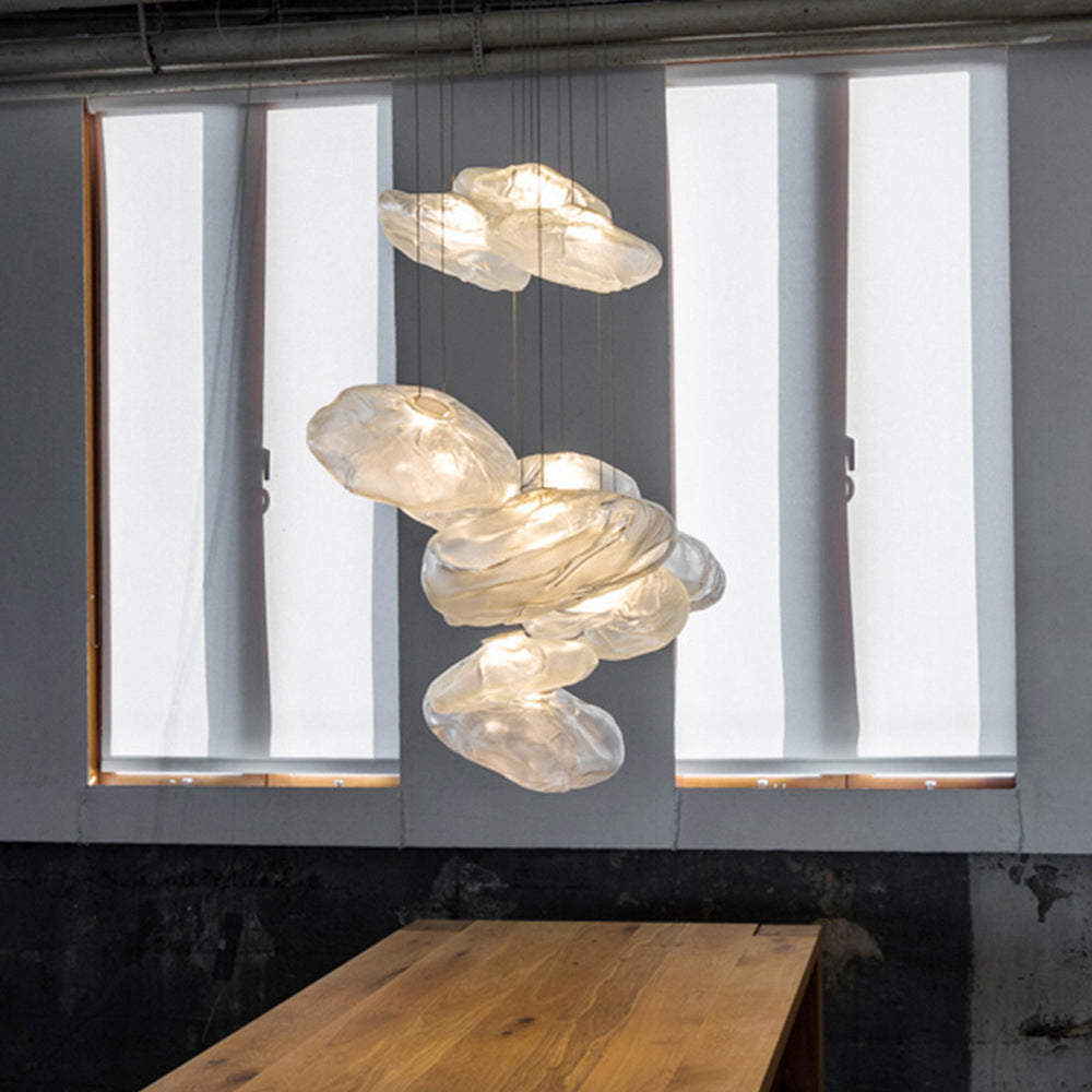 Avi Suspension Globe, Métal/Verre, Clair/Gris/Ambre