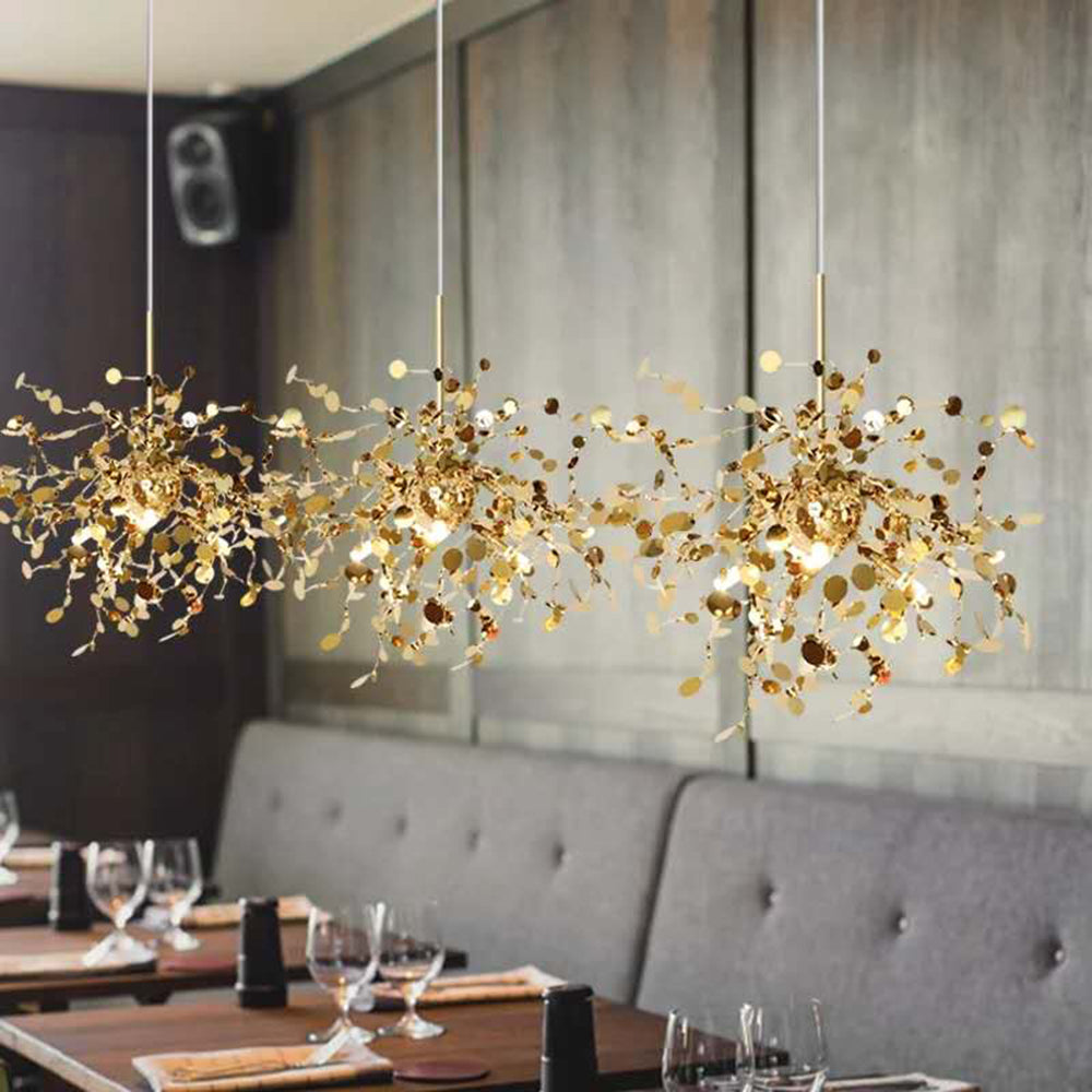 Olivia Suspension Divergence Inhabituelle, Acier Inoxydable, Or/Argent, Salle à Manger/Salon