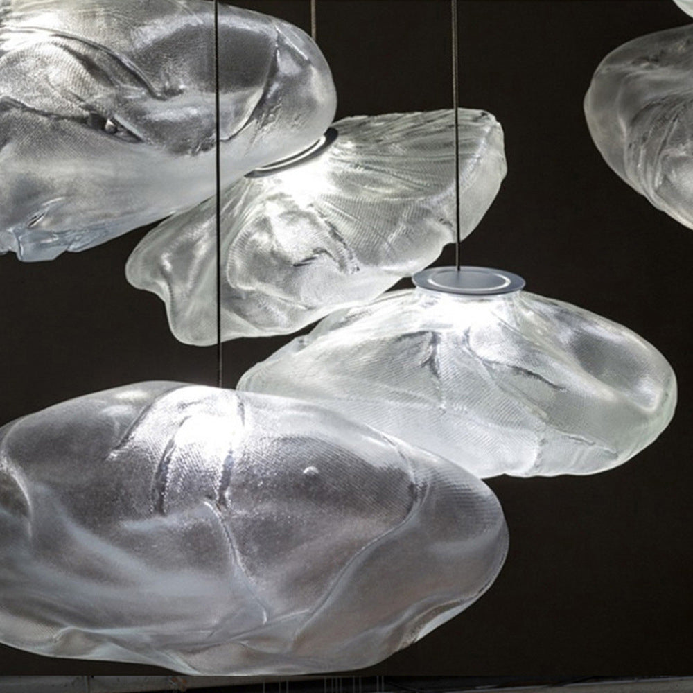Avi Suspension Globe, Métal/Verre, Clair/Gris/Ambre