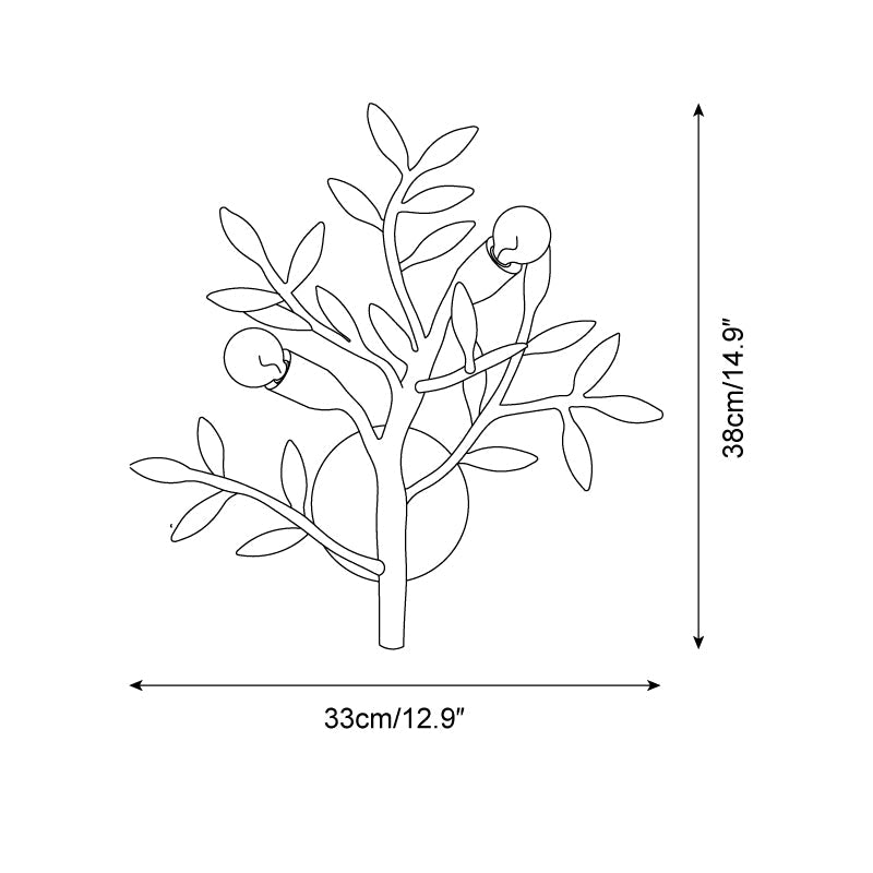 Mandeville Wall Lamp Branch Motif Organic Grace - Letslighting