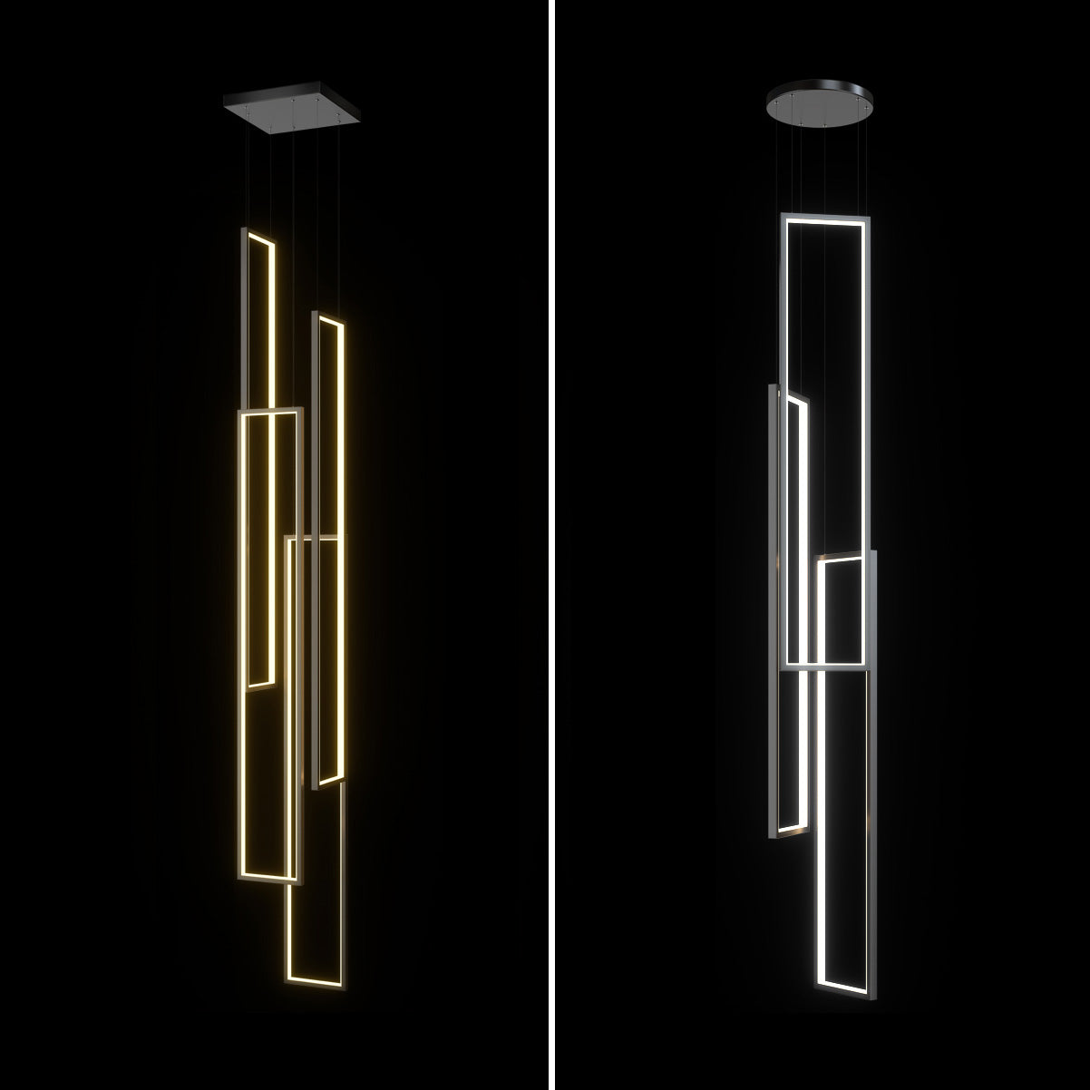 Sysorila Modern Minimalist LED Metal Pendant Light - Lamp Copper