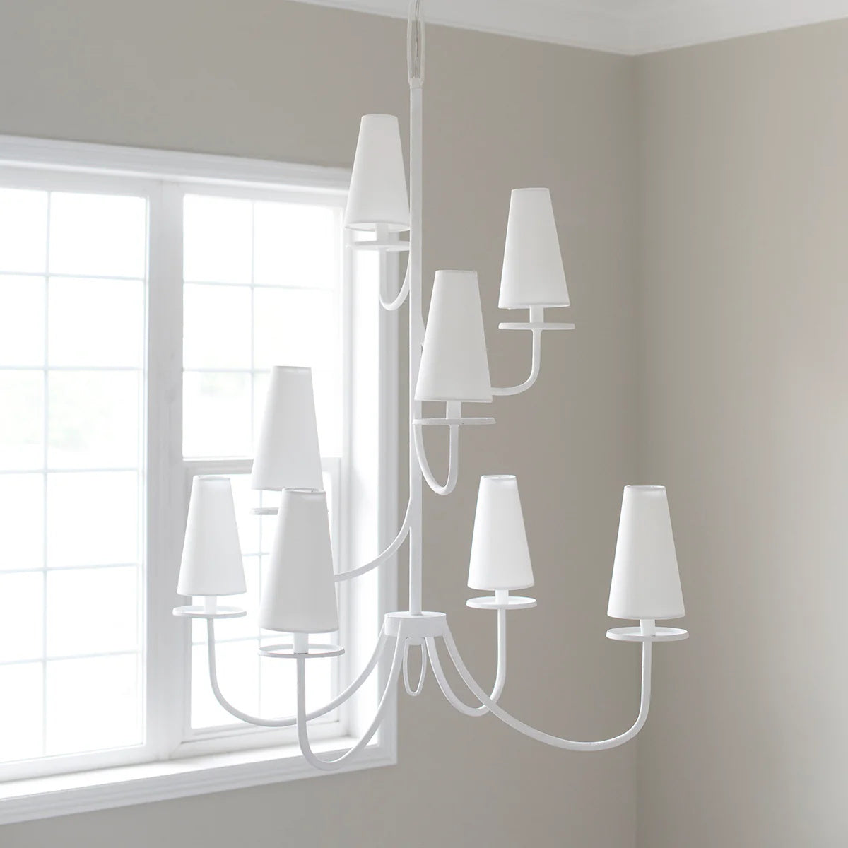 Curaeara Vintage Industrial Brass Fabric Chandelier - Lamp Copper