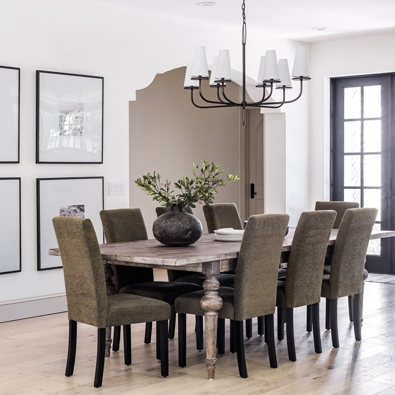 Curaeara Vintage Industrial Brass Fabric Chandelier - Lamp Copper