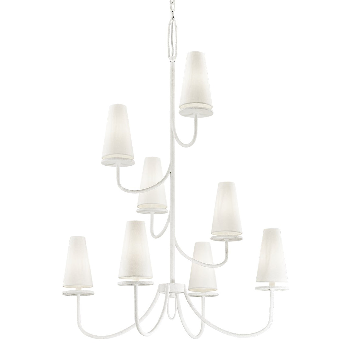 Curaeara Vintage Industrial Brass Fabric Chandelier - Lamp Copper