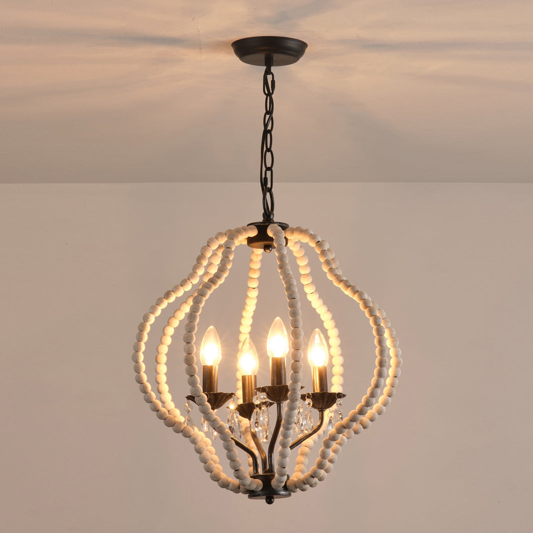 Ulthaara Individual Creativity Wood Crystal Chandelier - Lamp Copper