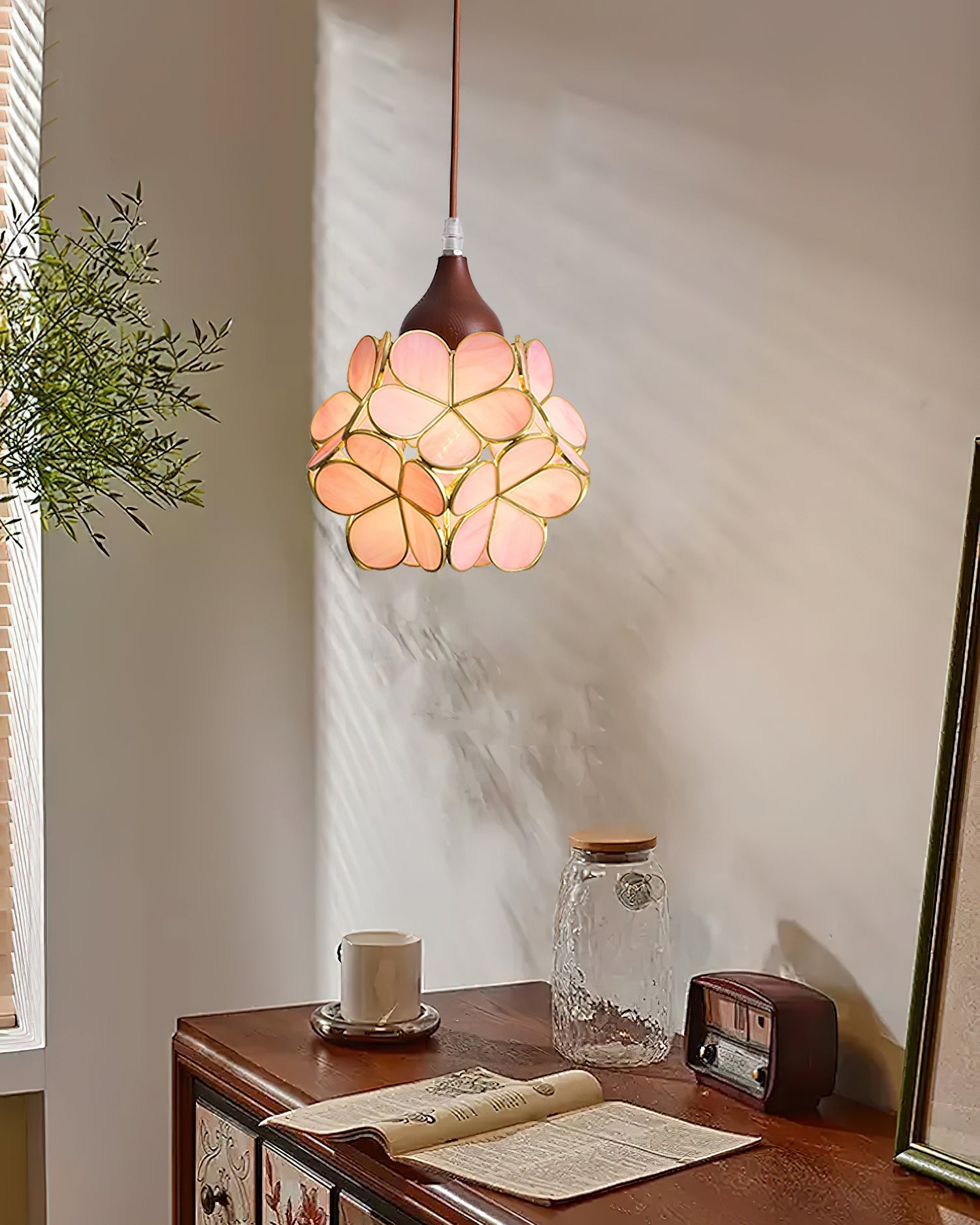 Velina Pink Petal Pendant Light - Letslighting