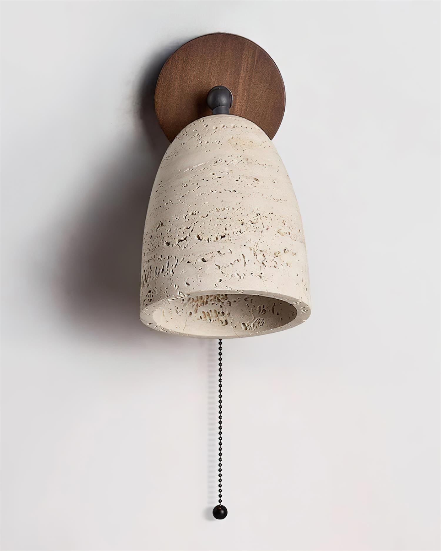 Solaro Wall Lamp Travertine with pull chain - Letslighting