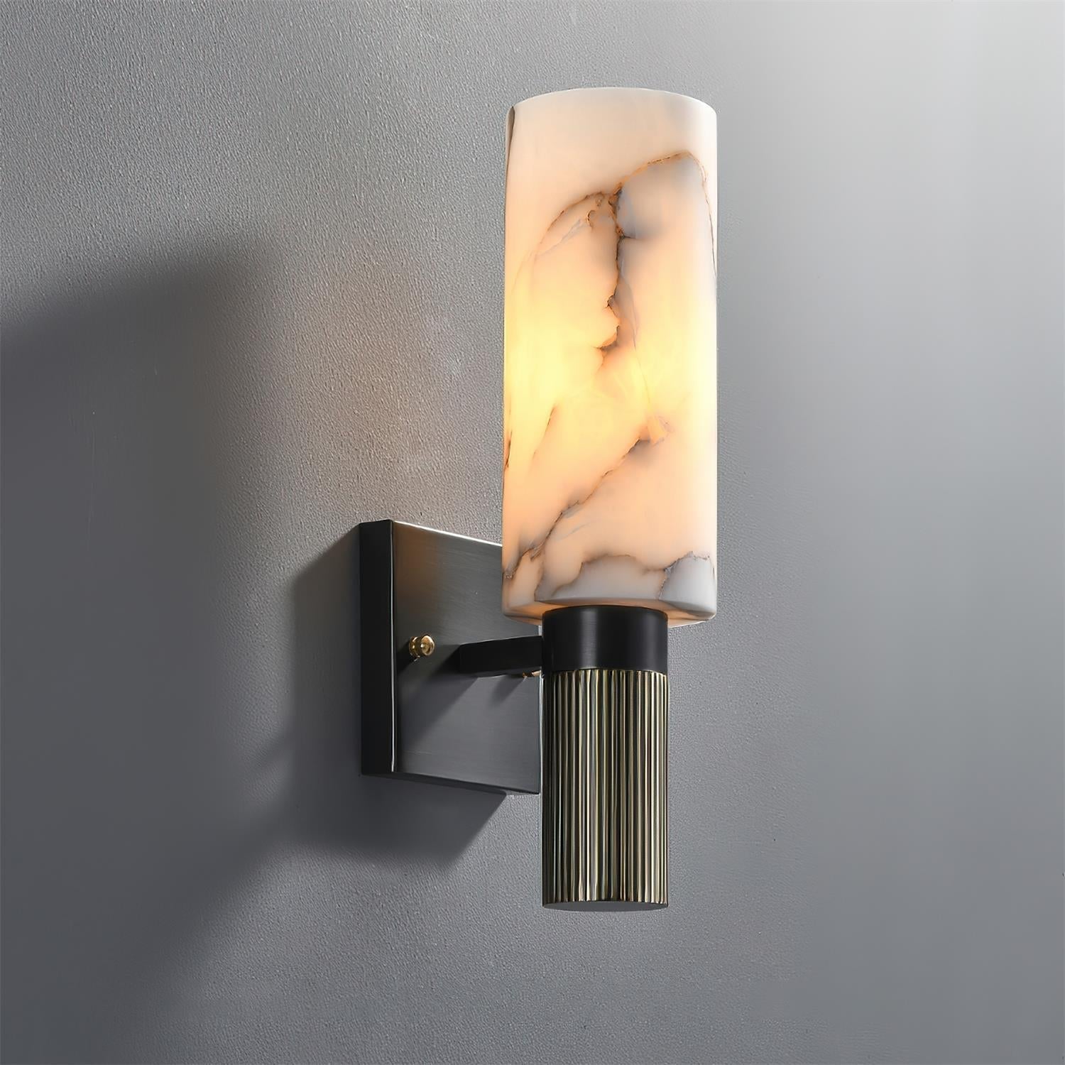 Luste Cylindrical Alabaster Wall Lamp - Letslighting