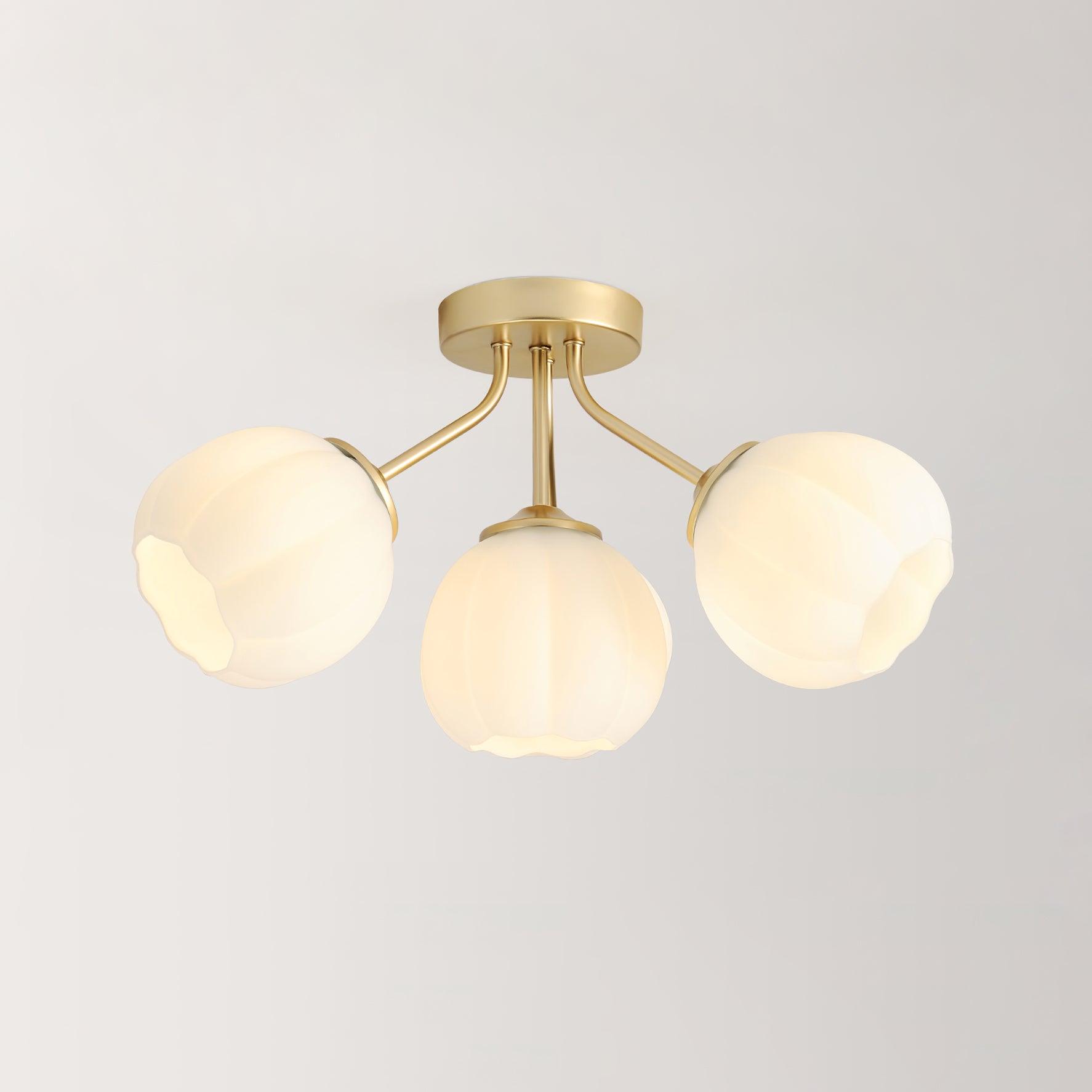 Ceiling Light Petal Globe Cluster Soft Glow Romantic Floral - Letslighting