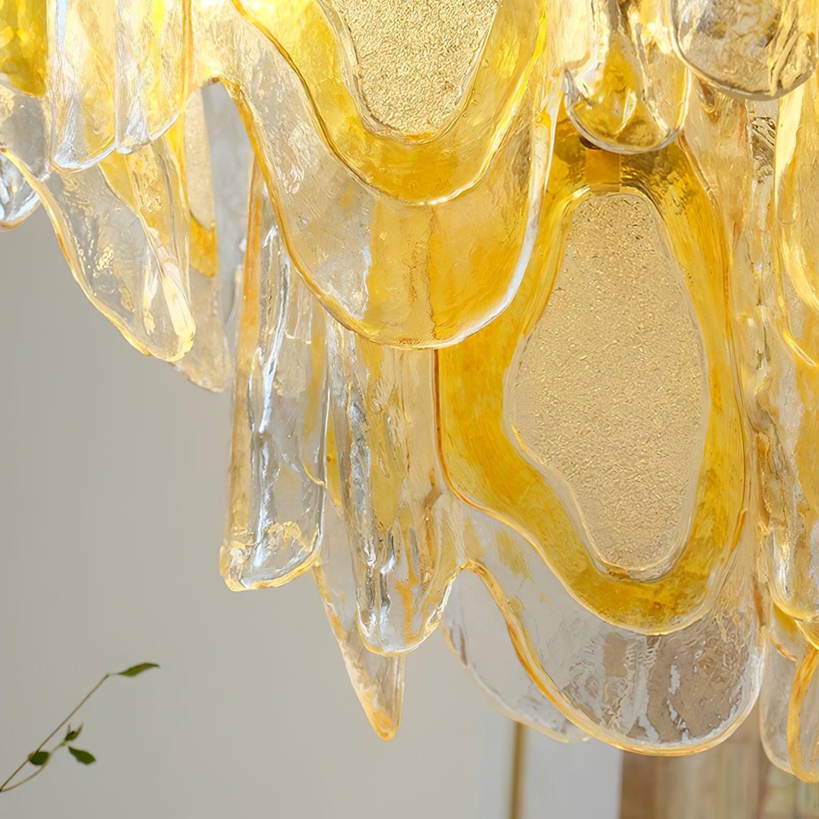 Marrina Chandelier Vintage Amber Glass Elegance - Letslighting