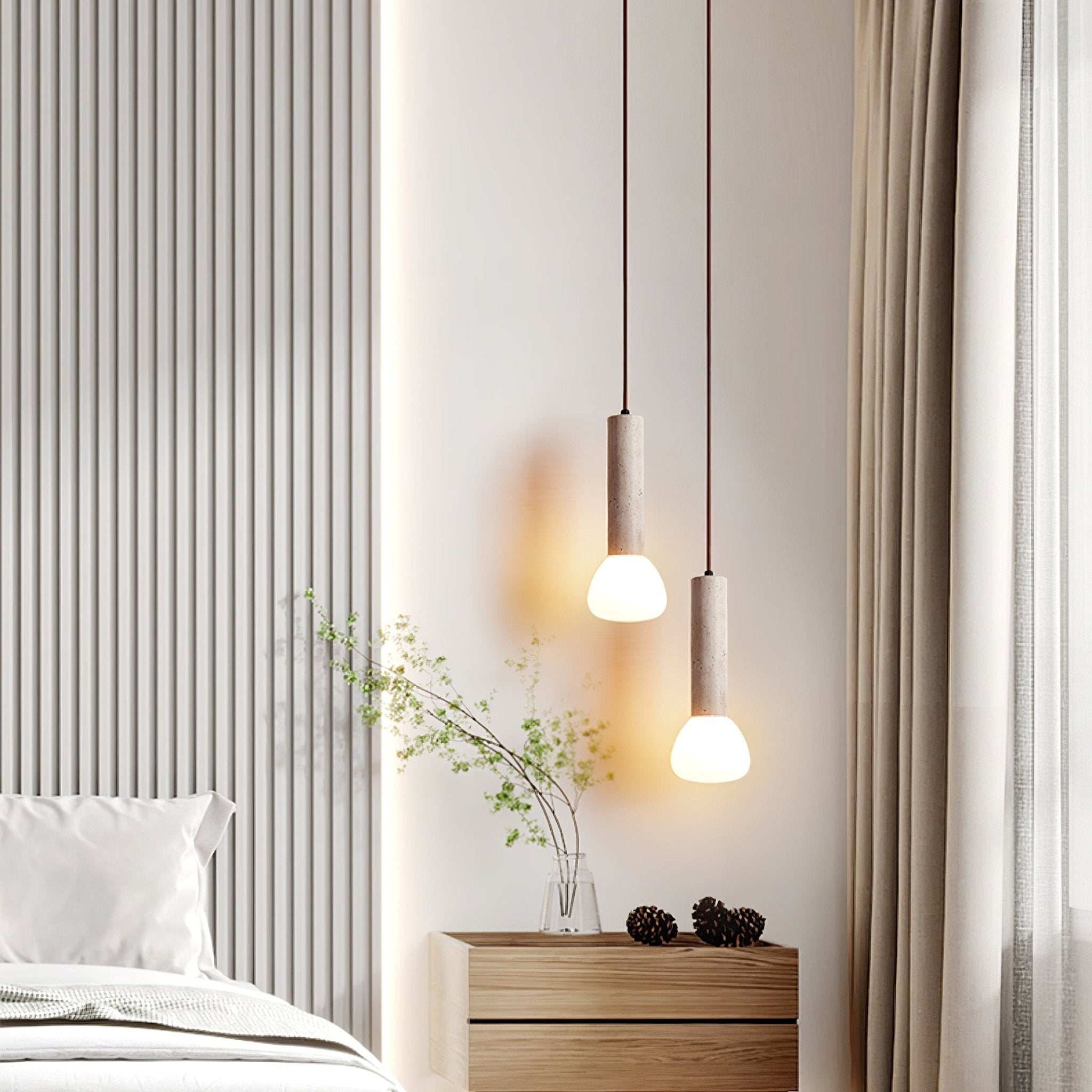 Cicaris Minimalist Travertine Pendant Light - Letslighting