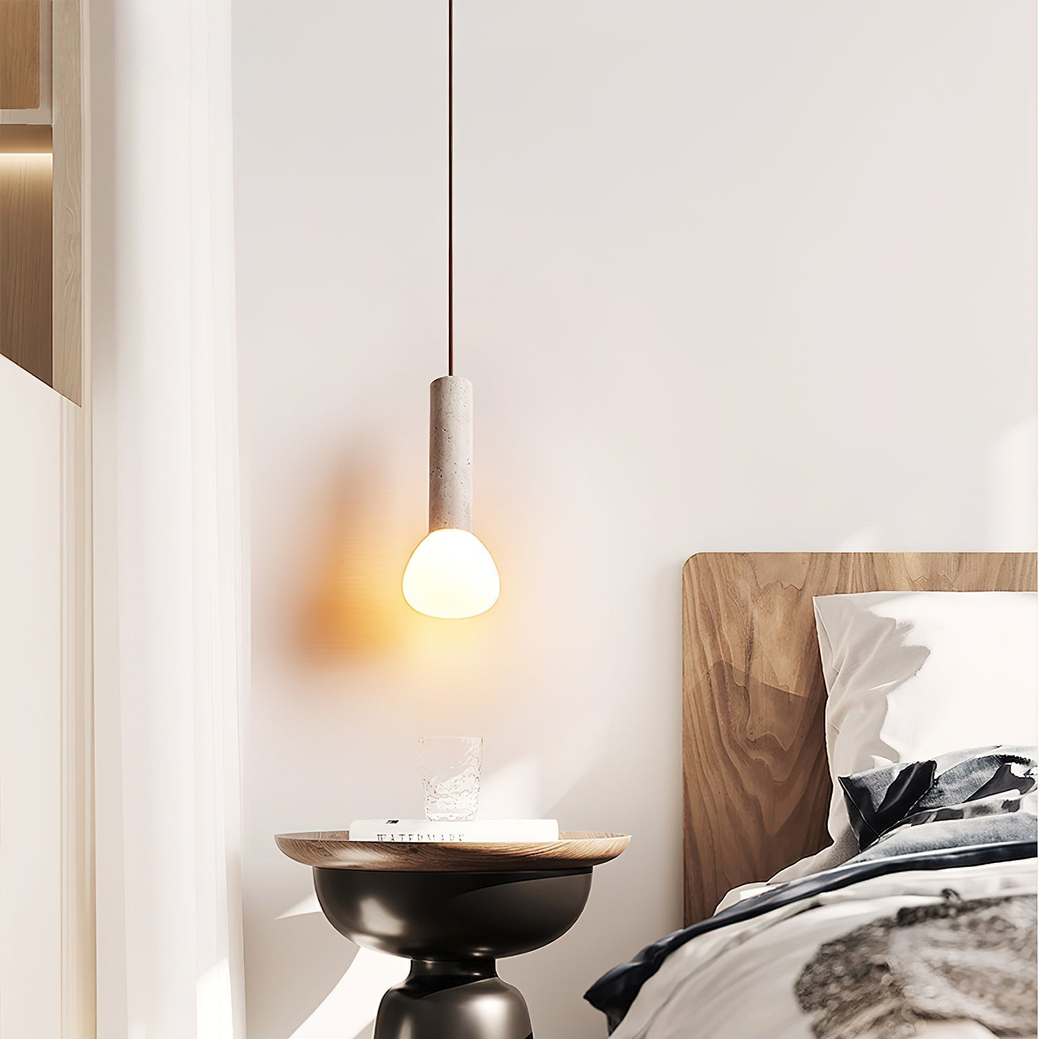 Cicaris Minimalist Travertine Pendant Light - Letslighting