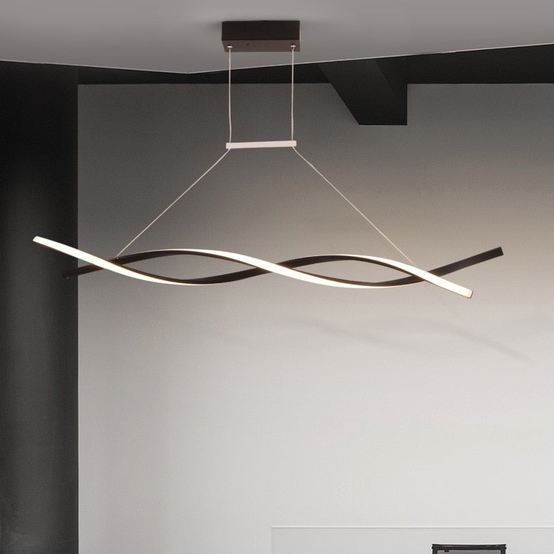 Arisha Luminaires Suspension Linéaire LED Salon Salle à manger