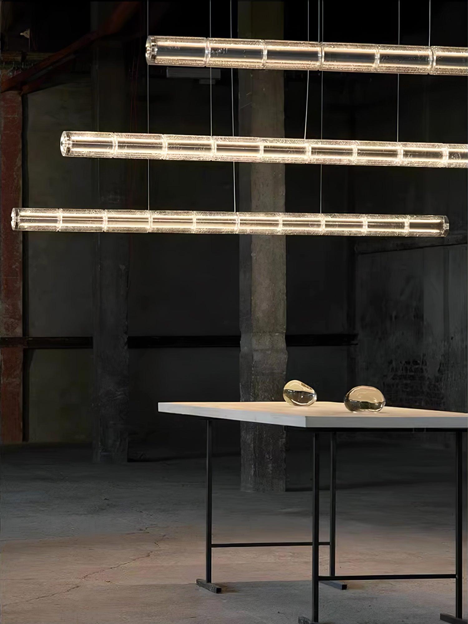 Lyliris Glass Linear Pendant Light - Letslighting