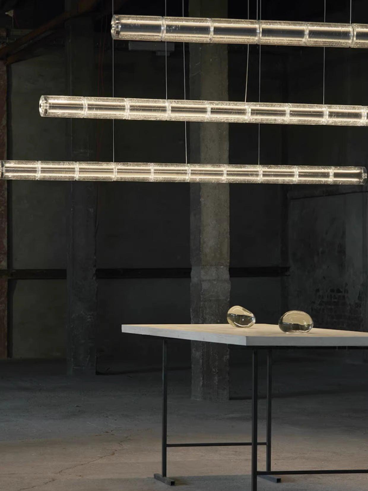Lyliris Glass Linear Pendant Light - Letslighting