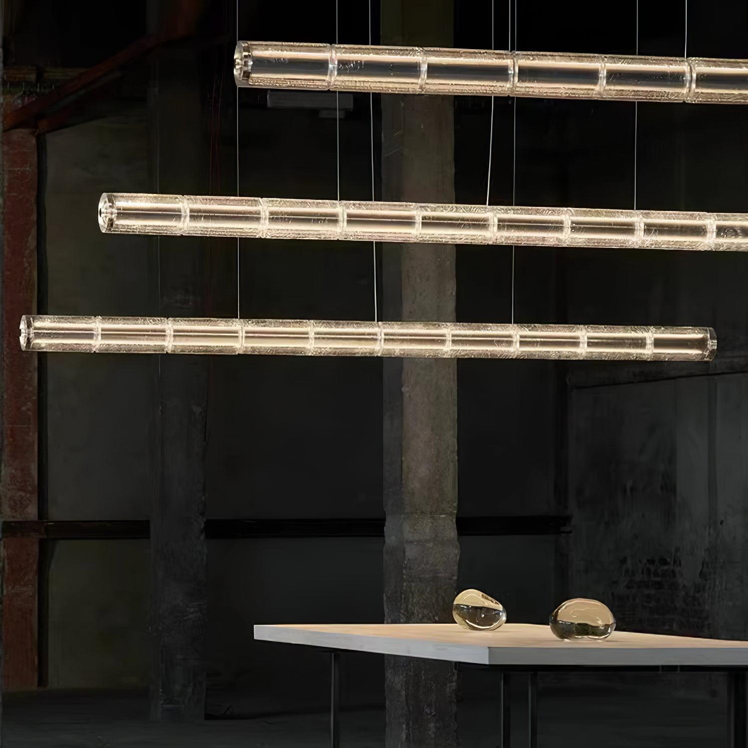 Lyliris Glass Linear Pendant Light - Letslighting