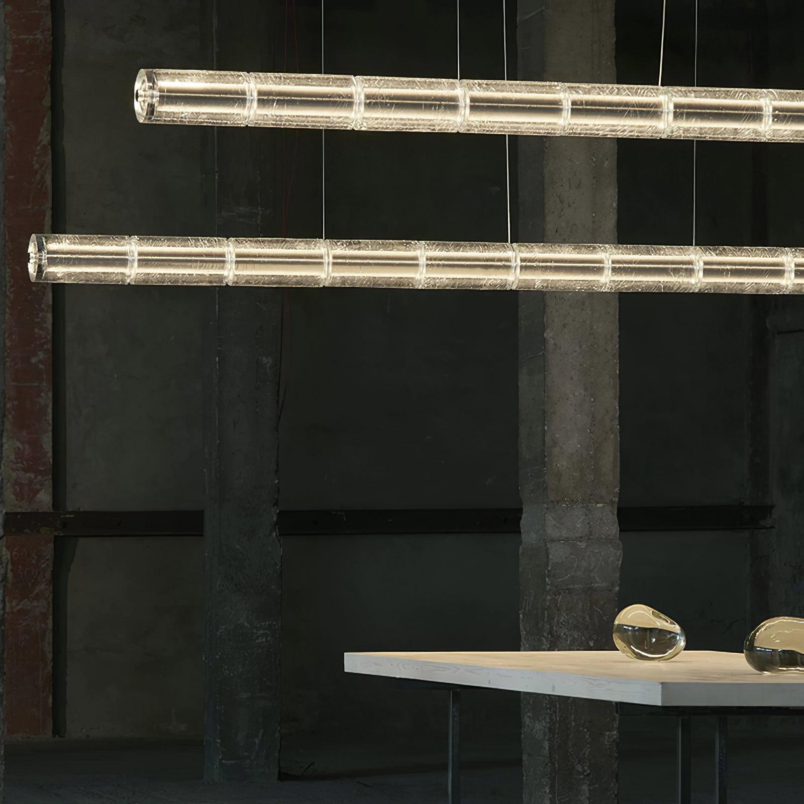 Lyliris Glass Linear Pendant Light - Letslighting