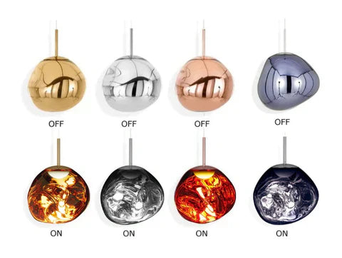 Valentina Suspension Moderne en Verre Coloré Irregulier