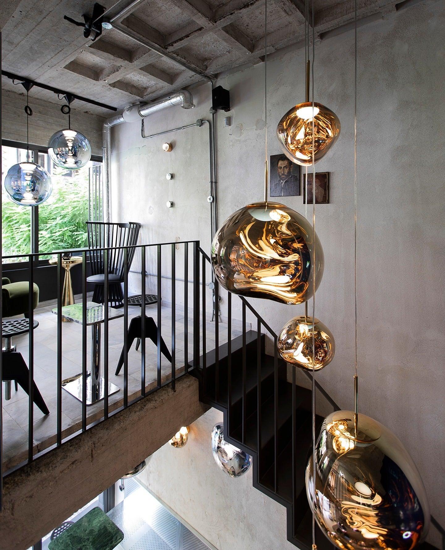 Solara Pendant Lamp Blown Glass Irregular Cluster Sculptural - Letslighting