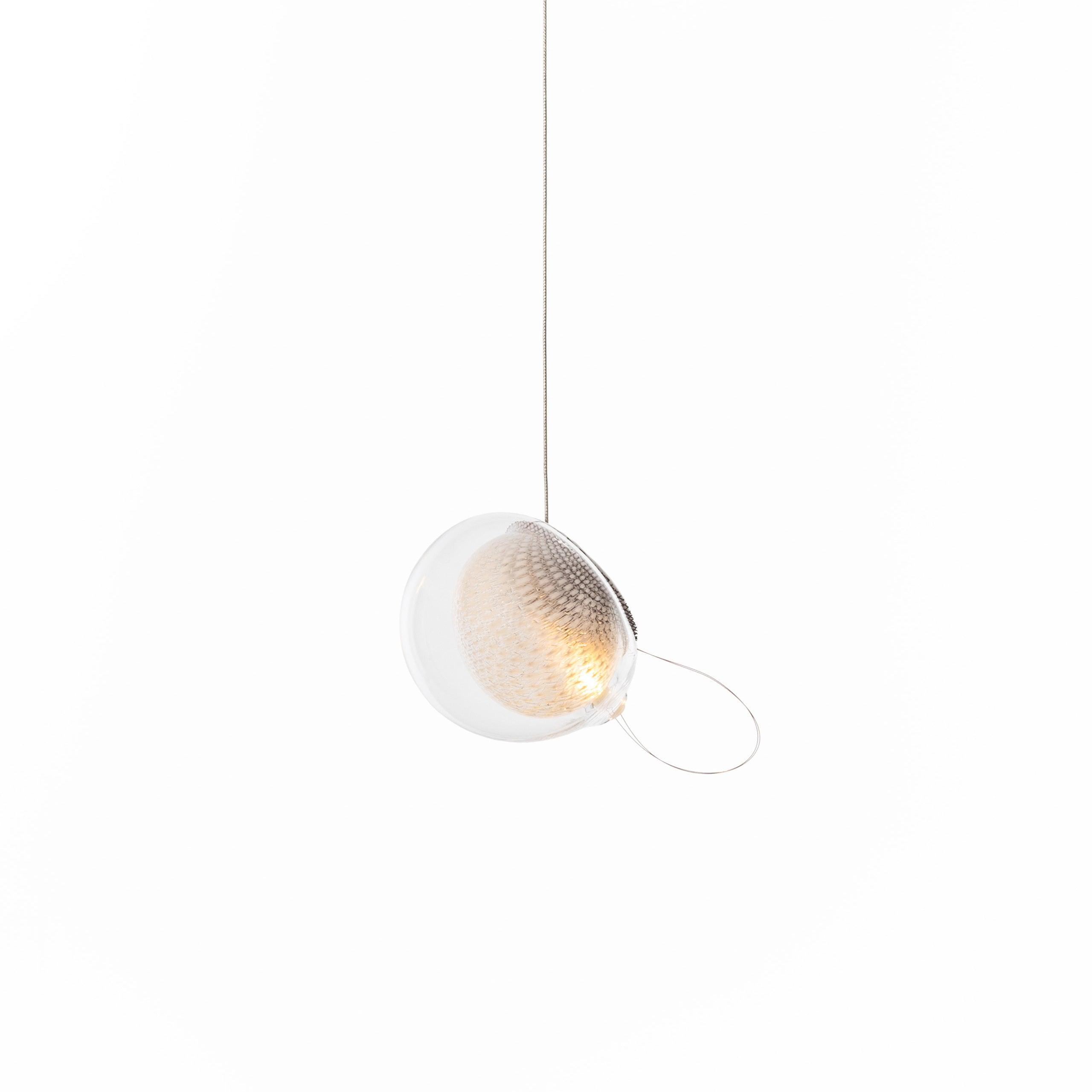 Chandelier Mesh Glass Orbs Cluster Frame Modern Minimalist - Letslighting