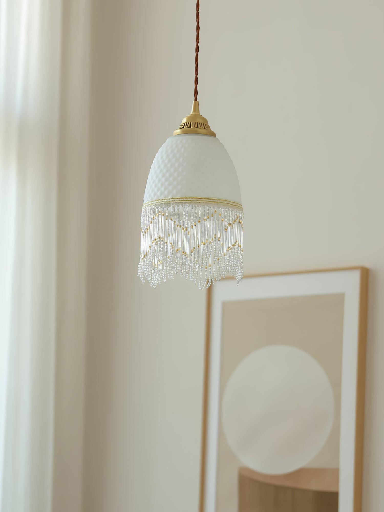 Mesh Tassel Glass Pendant Light - Blowlighting