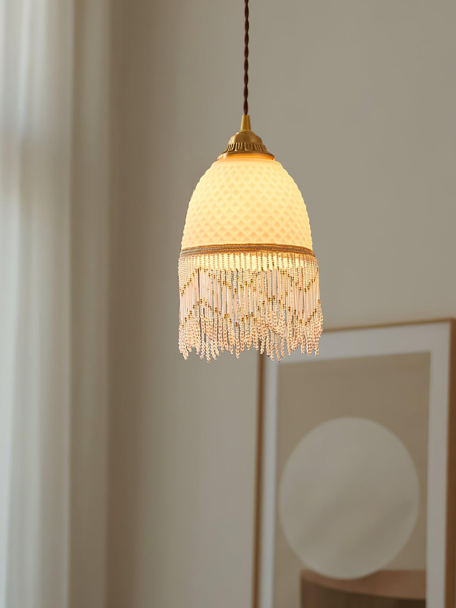 Mesh Tassel Glass Pendant Light - Blowlighting