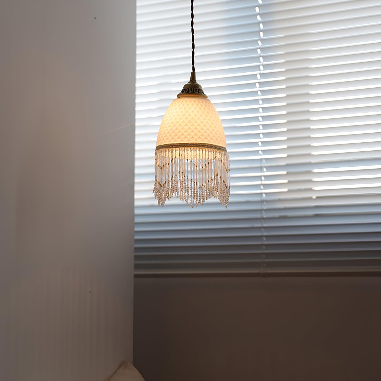 Mesh Tassel Glass Pendant Light - Blowlighting