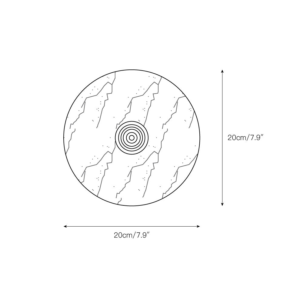 Arsole Modern Minimalist Round Jade Metal Wall Lamp - Lamp Copper