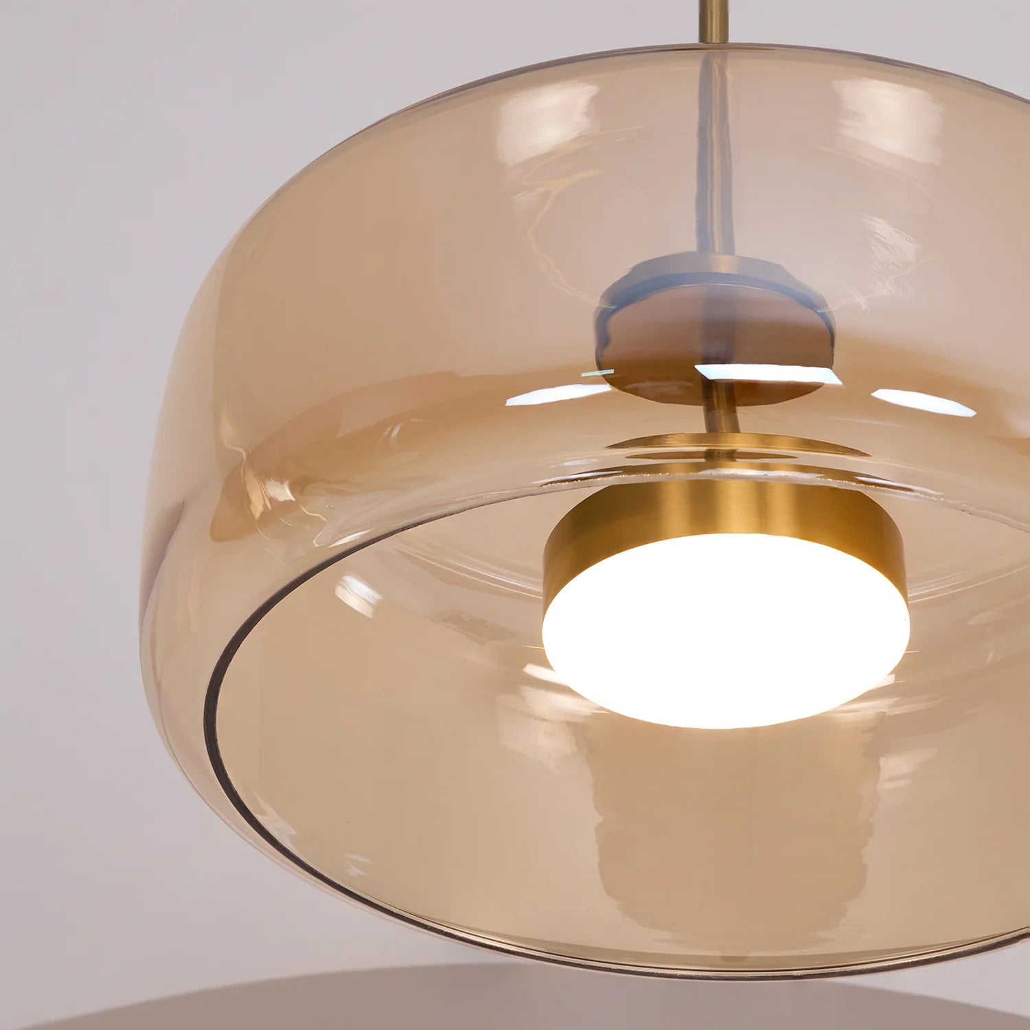 Valentina Suspension Cylindre Moderne Verre, Claire/Grise Fumée/Ambre
