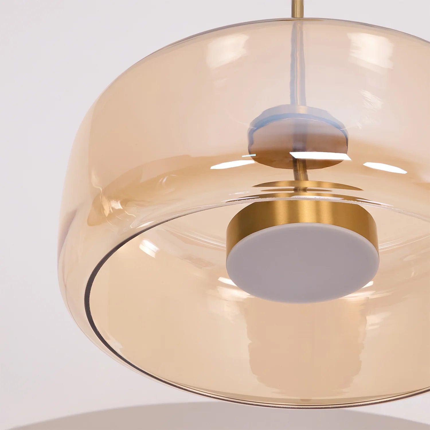 Valentina Suspension Cylindre Moderne Verre, Claire/Grise Fumée/Ambre