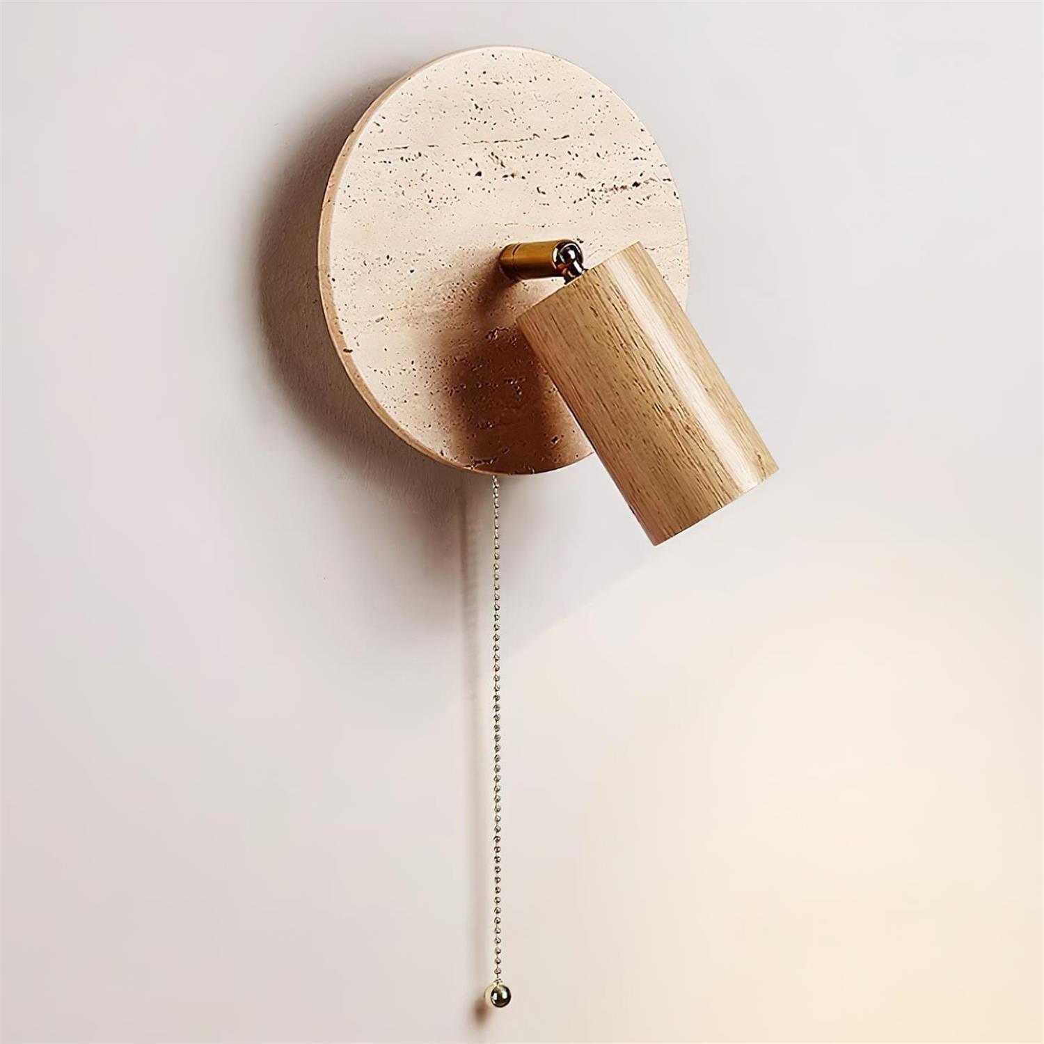 Evzoryra Disc Swing Travertine Wall Light - Letslighting