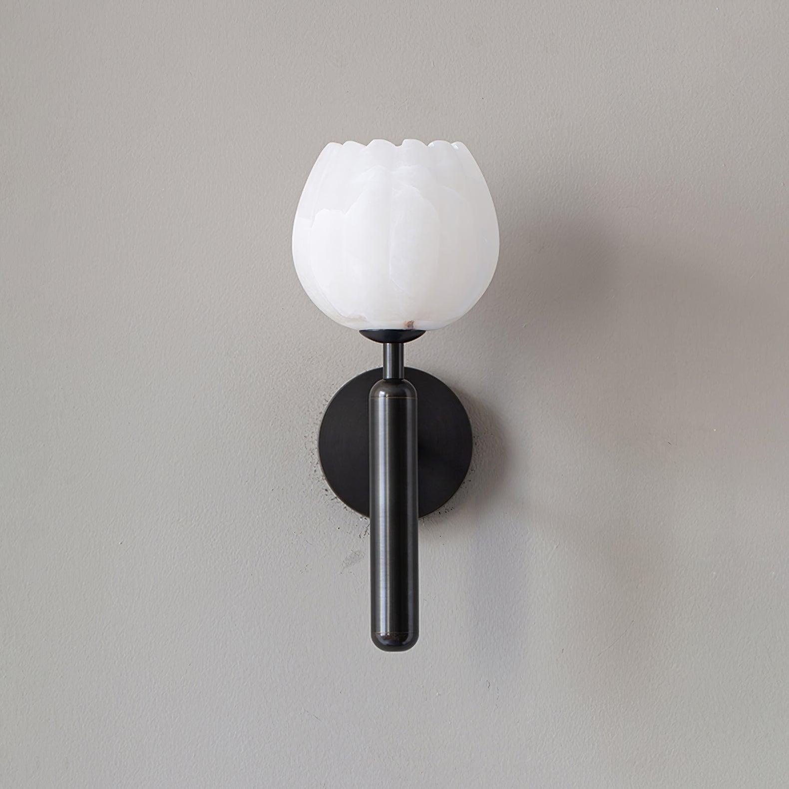 Eurzorion Floral Alabaster Brass Wall Light - Blowlighting