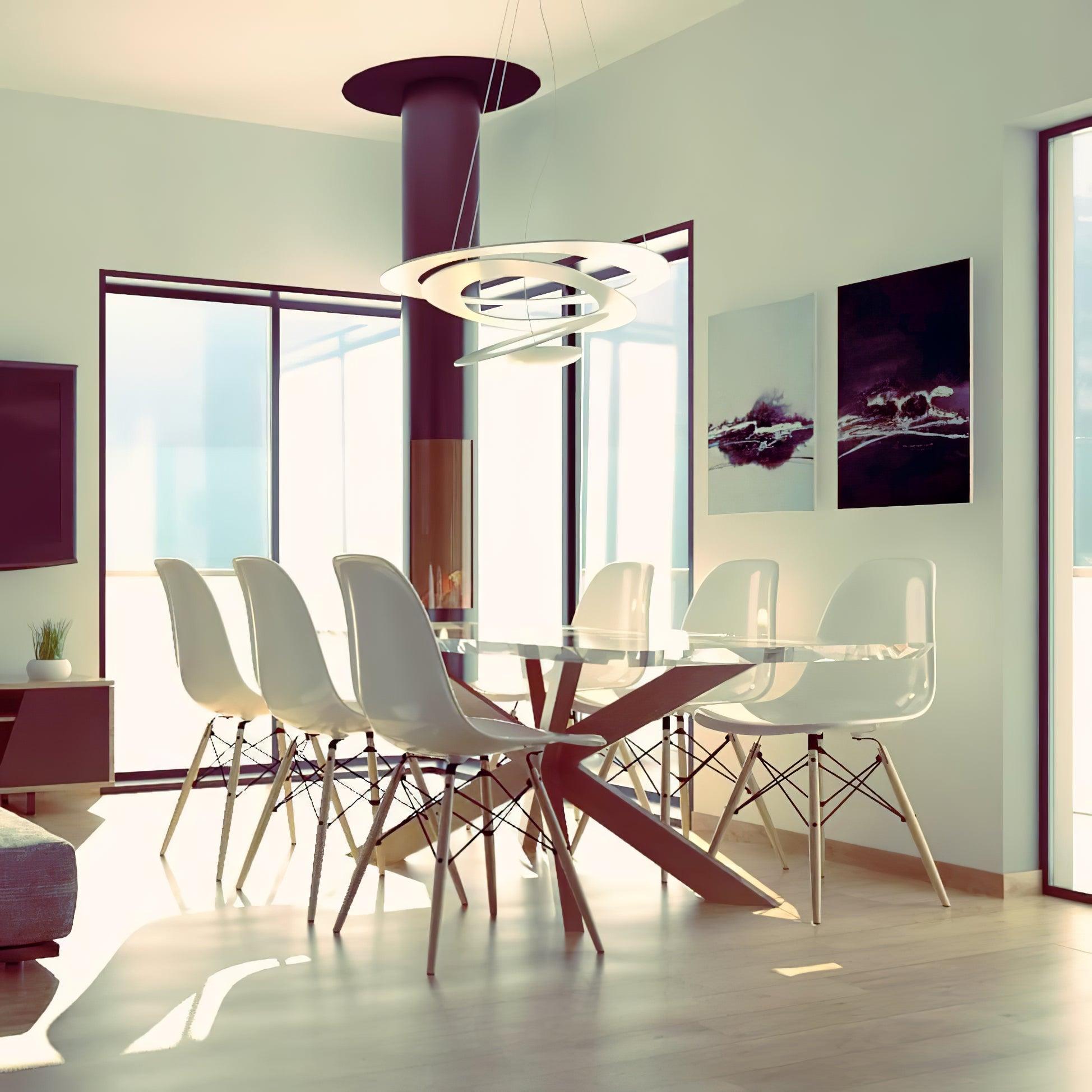 Micro LED Chandelier LED Swirl Rings - Letslighting