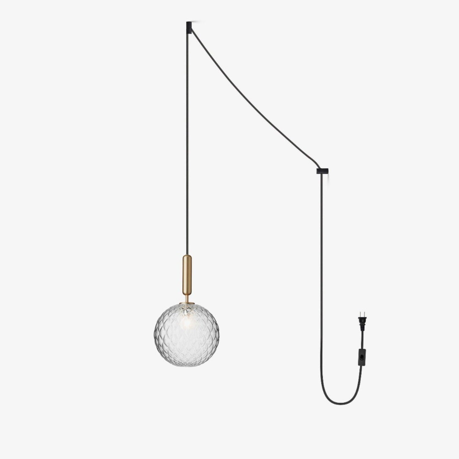 Scandiluxe Brass Pendant Swag Light - Blowlighting