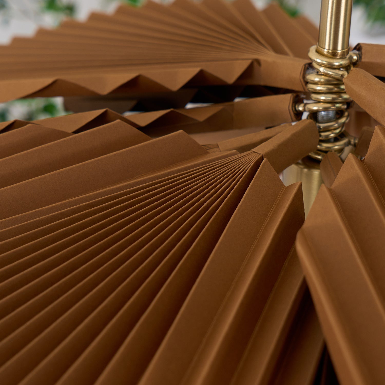 Pendant Lamp with Pleated Kraft Paper Petal Shade Warm Ambient - Letslighting