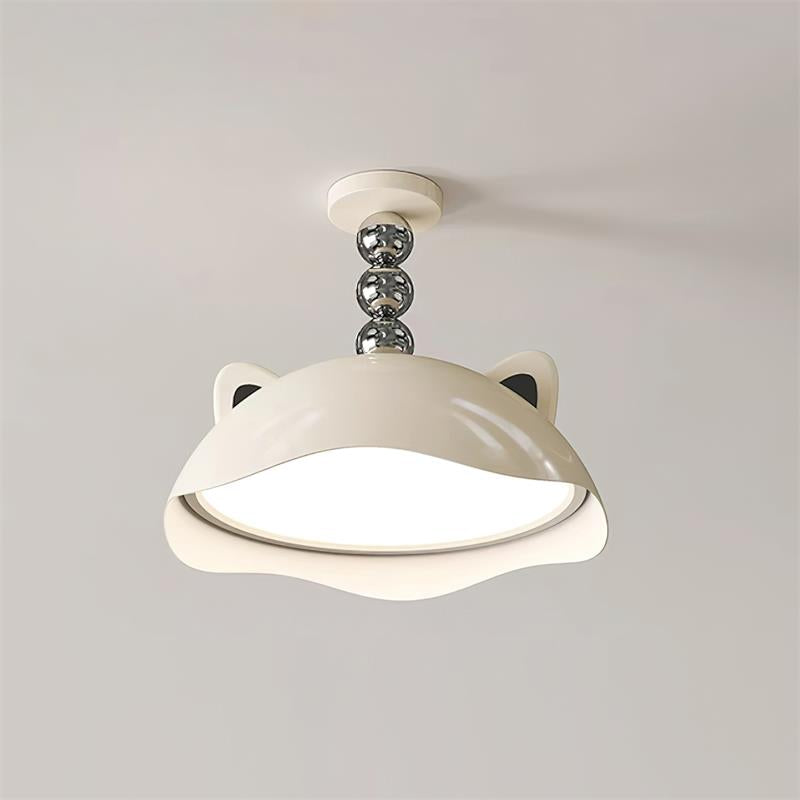 Miki Ceiling Light Cat Ears Orb Accent Playful Modern - Letslighting